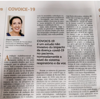 Dra. Clara Capucho in the justNews newspaper